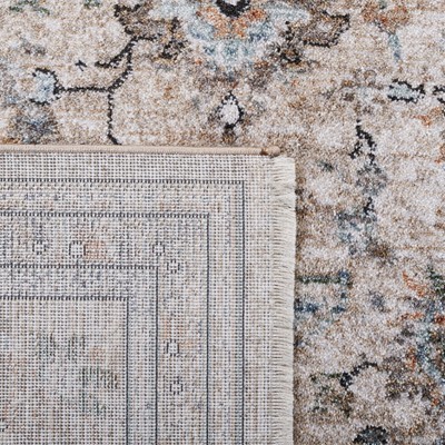 Elysian Chic Blue & Grey Synthetic Rectangular Area Rug - 5'3" x 7'7"