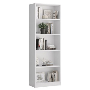 Infurnic Decorative Bookshelf, Tall Modern Wood Bookshelf with Five Shelves, for Living Room or Library Bookcase, White, 11.6"*24.4"*68.9" - 1 of 4