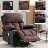 NicBex Faux Leather Lift Recliner Chair for Elderly,Massage Chairs with Vibration Massage and Heating,Reclining Chairs for Living Room,Black+Brown - 2 of 4