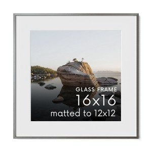 Haus and Hues Brushed Metal Frame with Real Glass, Gray/Bronze - 1 of 3
