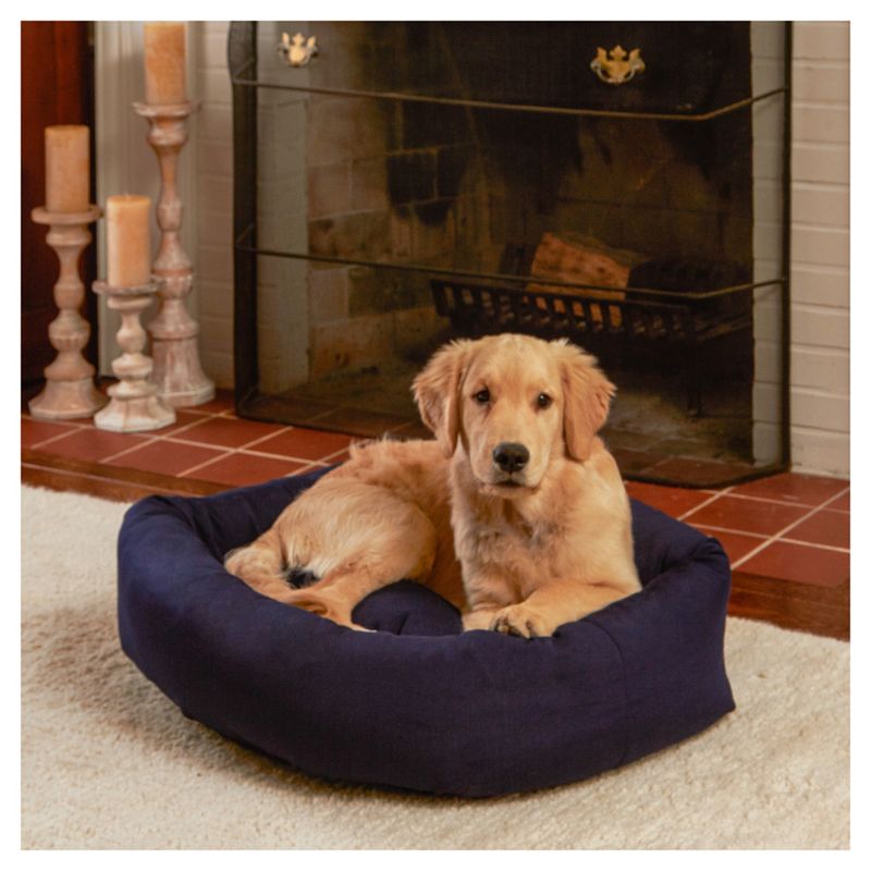 Kensington Garden Rectangle Indoor/Outdoor Bumper Dog Bed - Navy - M/L, 3 of 5