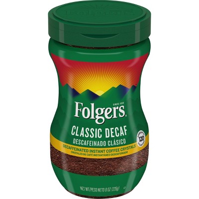 Folgers Classic Medium Roast Instant Coffee Decaf 8oz Target