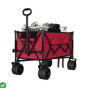 Heavy Duty Foldable Wagon for Beach Extra Large Collapsible Foldable Wagon for Camping - 1 of 4