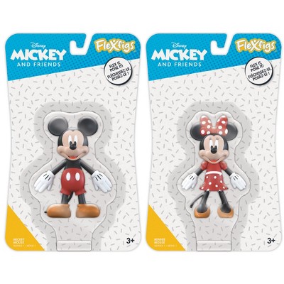 FleXfigs Mickey & Minnie Red and Black Articulated Action Figures