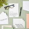 Sustainable Greetings 120 Thank You Cards Bulk with Envelopes for Weddings, Bridal Showers, Graduations, Black and White Design (5x4 In) - 2 of 4
