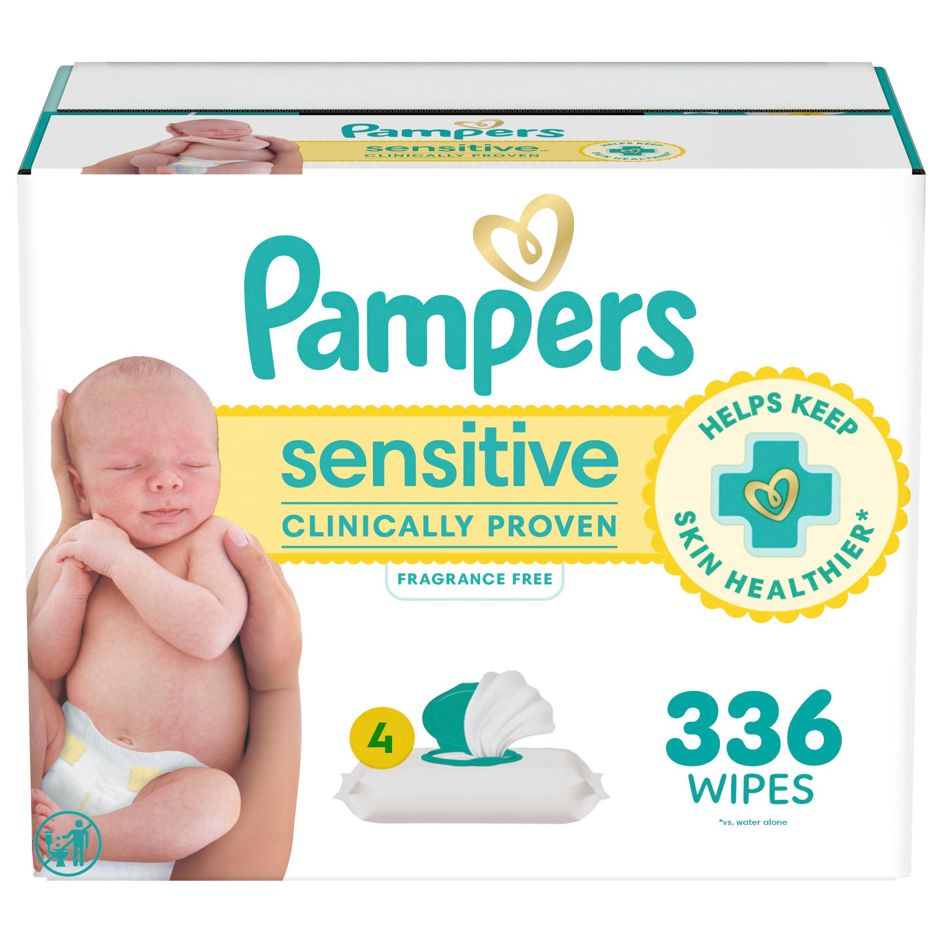 Pampers Sensitive Baby Wipes - 336ct: Hypoallergenic, Paraben-Free, Pop-Up Dispenser