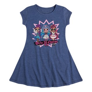 Girls' - LOL Surprise! - We're All Queens Fit & Flair Cap Sleeve Dress - 1 of 3