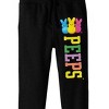 Bioworld Peeps Varsity Bunnies Youth Black Jogger Pants - 2 of 2