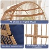 Wicker Egg Chair, Indoor Outdoor Lounger for Patio, 500 Lbs Capacity, All-Weather Rattan Wicker Egg Chair Outdoor, for Patio, Backyard - 4 of 4