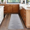 Living Room Rug Washable Bedroom Rugs Neutral Area Rug for Nursery Geometric Striped Carpet Non Slip Stain Resistant Farmhouse Floor Cover White Rug - 3 of 4