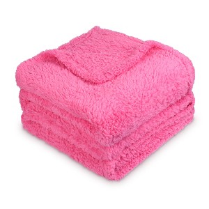 Catalonia Lightweight Reversible Fleece Throw Blanket for Couch, Super Soft Fluffy Fuzzy Blanket Kid Throw, 50x60 inches, Cozy Gift - 1 of 4