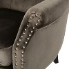 Modern Tufted Wooden Accent Chair Upholstered Club Chair for Bedroom and living room-Christopher Knight Home - 3 of 4