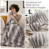 FONTOI 50"x60" Soft Faux Fur Blanket Plush Reversible Throw for Home Luxuriously Soft All Seasons Fuzzy Cozy Blanket for Couch, Bed Gift - 3 of 4
