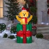 Gemmy Animated Puppy in Christmas Gift Box, 5 ft Tall, Green - 2 of 4