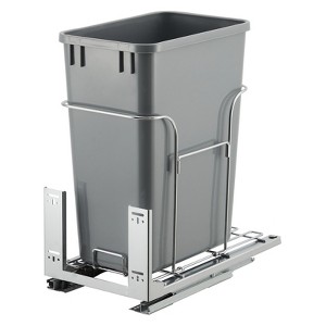 Pull-Out Trash Can with Full Extension Slides, Under Mount Waste Container, for Under Kitchen Cabinets - 1 of 4