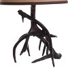 Dalton Table Lamp Dark Brown Finish - StyleCraft: Polyresin Base, Beige Polyester Shade, 3-Way Rotary Switch - 3 of 4