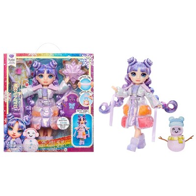 Rainbow High Winter Wonderland Violet Purple 11" Fashion Doll with Magic Snow and Snowman Kit