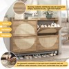 Large Rattan Shoe Storage Cabinet with 4 Flip Drawers - 3 of 4