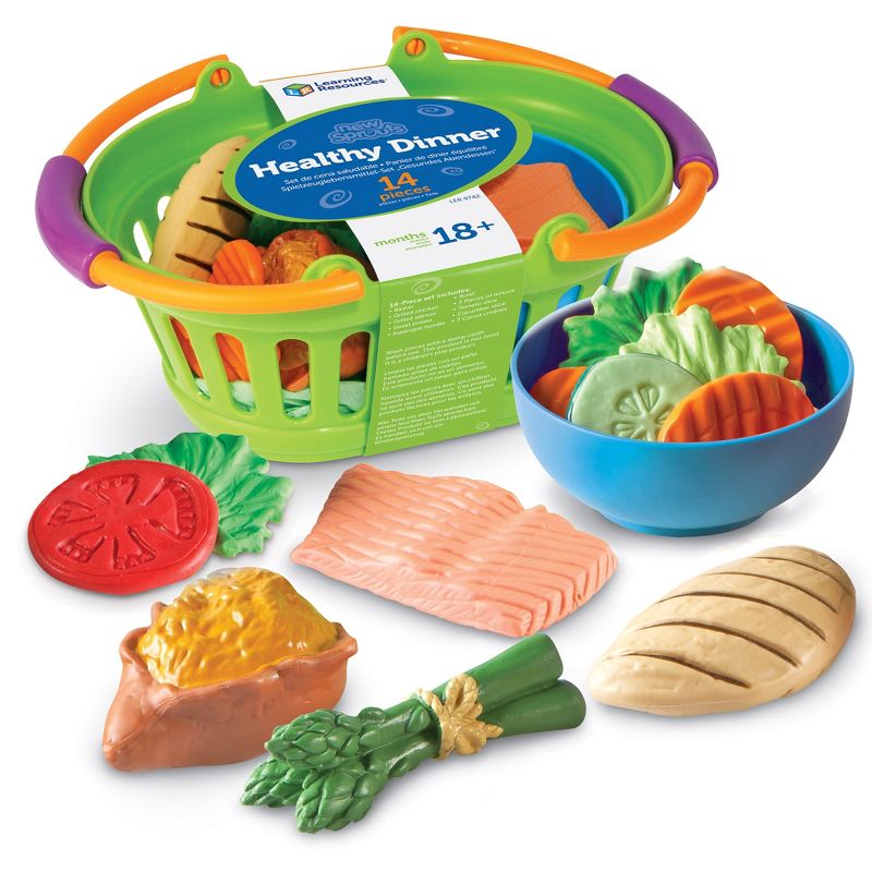Learning Resources New Sprouts, Healthy Dinner, 14 Pieces, Ages 18+ months, 1 of 6
