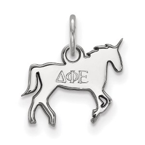 Black Bow Jewelry Sterling Silver Delta Phi Epsilon Greek Life Extra Small Pendant - 1 of 3