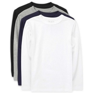 The Children's Place Boys Long Sleeve Basic Layering Tee 4-Pack - 1 of 4