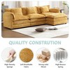 MOONMISS 112" Oversized Modern Chenille L Shaped Sectional Sofa Cloud Couch for Living Room, with Moveable Ottoman & Memory Foam - 2 of 4