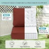Aoodor Outdoor Patio Chair Cushions Set, Sunbrella Fabric Weather-Resistant Outdoor Cushion with Individual Pocket Springs, Set of 2 - 4 of 4