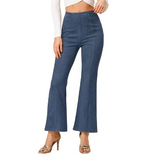 INSPIRE CHIC Women's Casual High Waist Wide Legs Bell Bottom Flared Long Pants - 1 of 4