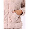 cheibear Women's Flannel Long Sleeve Soft Winter Warm Rabbit Pattern Pajama Sets with Pockets - 4 of 4