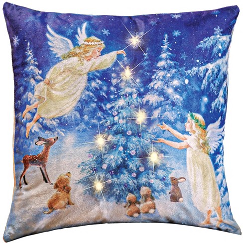 Lighted christmas throw pillows hotsell