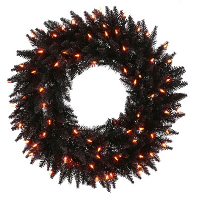 Vickerman Black Artificial Christmas Wreath