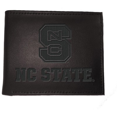 Evergreen NCAA North Carolina State Wolfpack Black Leather Bifold Wallet Officially Licensed with Gift Box
