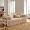 XIZZI Compact Foldable Sofa Bed, Spacious 80.52-inch Width in Soft Corduroy Fabric, Includes Gray, Black & Beige Color Options for Modern Home Decor - 3 of 4