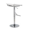 Adjustable Contemporary Swivel Bar Stool with Chrome Base and Footrest for Home Bar or Kitchen - 3 of 4