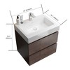 NicBex 24" Bathroom Vanity with Sink, One-piece Wall Mounted Vanity, Bathroom Cabinet Storage with 2 Spacious Drawers for Bathroom - 4 of 4