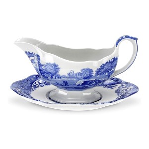 Spode Blue Italian Sauce Boat and Stand, 9 oz - Blue/White - 1 of 4