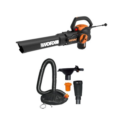 Worx WG524 TRIVAC 12-Amp Electric 3-IN-1 Blower / Mulcher / Yard Vacuum with Leaf Collection System