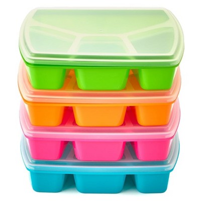The Lakeside Collection Set of 4 Multicolored Microwave Trays with Lids