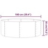 vidaXL Patio Raised Bed Powder-coated Steel 39.4"x39.4"x14.2" Gray - 4 of 4