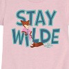 Girls' - Zootopia - Nick The Fox Stay Wilde Fitted Short Sleeve Graphic T-Shirt - 2 of 4