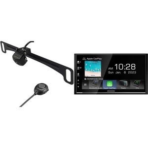 Kenwood DMX7709S Digital Multimedia Receiver with CMOS-320LP Multi-Angle Rear View Camera with License Plate Mounting - 1 of 4