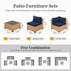 UPHA 7-Piece Rattan Patio Sofa Conversation Set with Cushions - 3 of 4