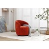 CENGHU Chenille Fabric Swivel Accent Chair, Barrel Chair With Black Powder Coating Metal Ring, for Living Room, Bedroom - 3 of 4