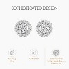 Gilded Lab-Grown Diamond Sterling Silver & 14KT Yellow Gold-Plated Stud Earrings for Women, Round Halo Shaped, 1/4, 1/2, 3/4, 1 Carat Total Weight - 2 of 4