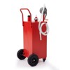 40 Gallon Portable Fuel Caddy,Fuel Transfer Storage Tank with Reversible Rotary Hand Siphon Pump with 4 Rolling Flat-Free Rubber Wheels for Cars,ATVs - 2 of 4