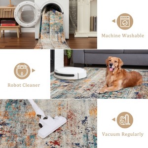 Area Rugs Washable Large Modern Abstract Living Room Rug Soft Anti-Skid Indoor Non-Shedding Carpets for Bedroom Dining Farmhouse Nursery Office - 1 of 4