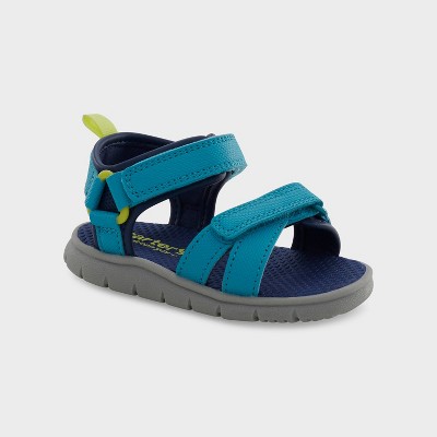 Image of Carter's Just One You®️ Baby Solid Fisherman Lowa First Walker Sandals - Blue 3