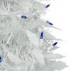 Northlight 4' Pre-Lit White Tinsel Pop-Up Artificial Christmas Tree, Blue Lights - 2 of 4