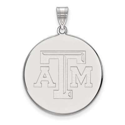 Black Bow Jewelry 10k White Gold Texas A&M Aggies NCAA Extra Large Pendant