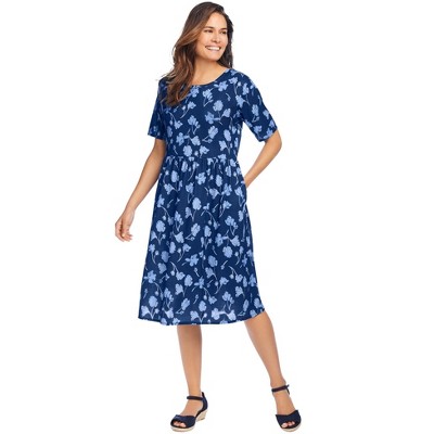 Woman Within Plus Size Empire Waist Tee Dress